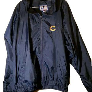 Vintage Logo Athletic Chicago Bears Zip Up Nylon Jacket size XXL 2Xl rare